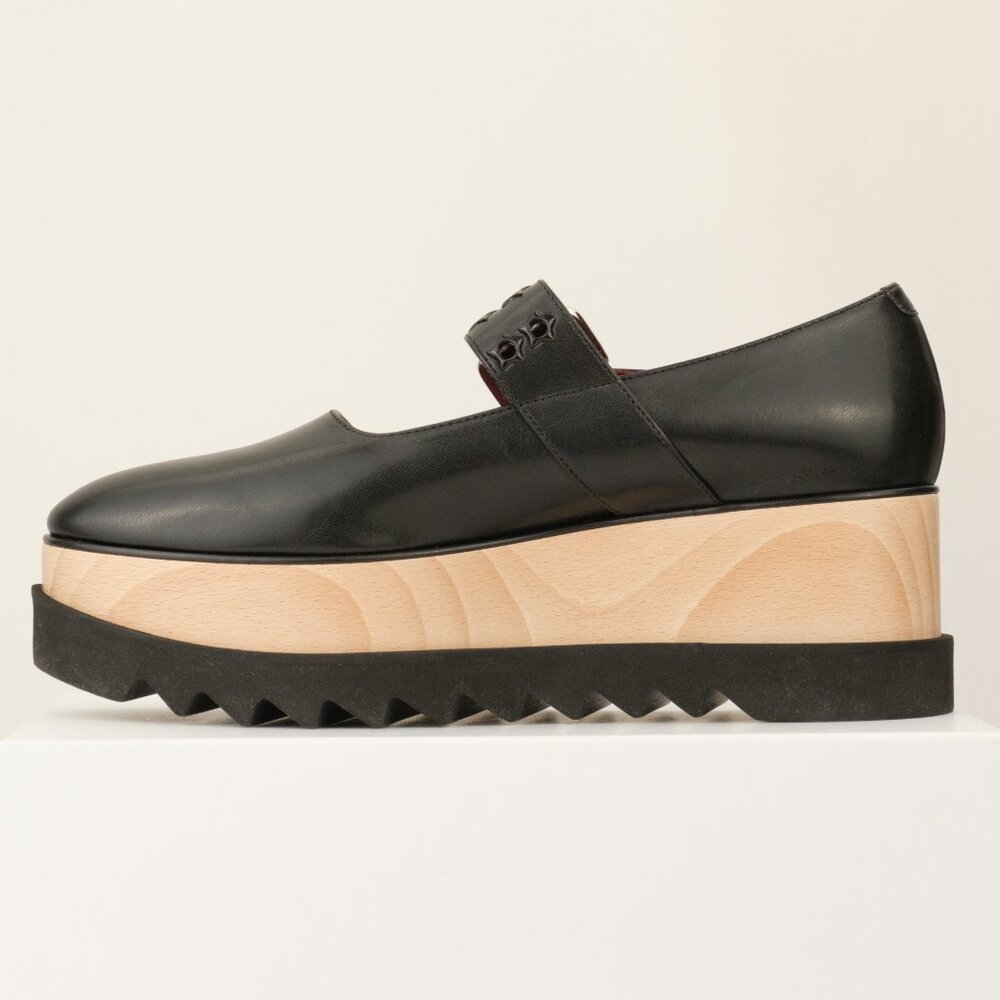 Stella McCartney Elyse Star-Studded Platform Mary Janes, Midnight Black, EU 40 - Picture 11 of 12